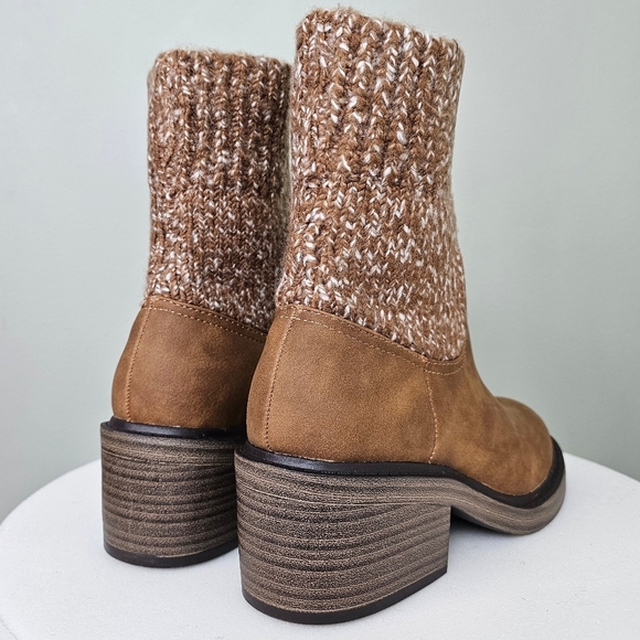 Portland Boot Company Women's Cozy Sweater Knit Bootie Cognac - Picture 7 of 12